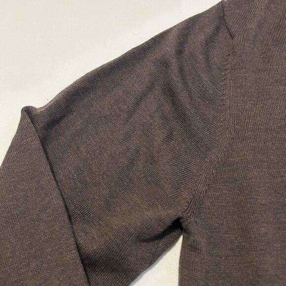 Brooks Brothers 365 Merino Wool Sweater V Neck Pullover Brown - Mens Large - Picture 3 of 10